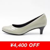 【カラー限定値下げ】ビーナスフィットミドルヒールパンプス グレー/エナメル