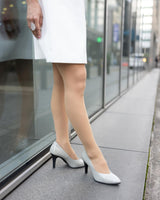 ビーナスフィットポインテッドVハイヒール グレーエナメル