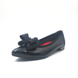 (左右別購入)ボディバランスポインテッド2WAYパンプス ブラック/エナメル