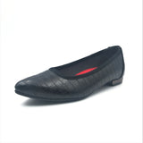 ボディバランスポインテッド2WAYパンプス ブラック/クロコ