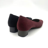 サステナブルソフトスクエアローヒールパンプス