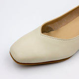 サステナブルソフトスクエアローヒールパンプス