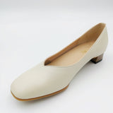 サステナブルソフトスクエアローヒールパンプス