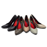 ビーナスフィットポインテッドVハイヒール ベージュエナメル